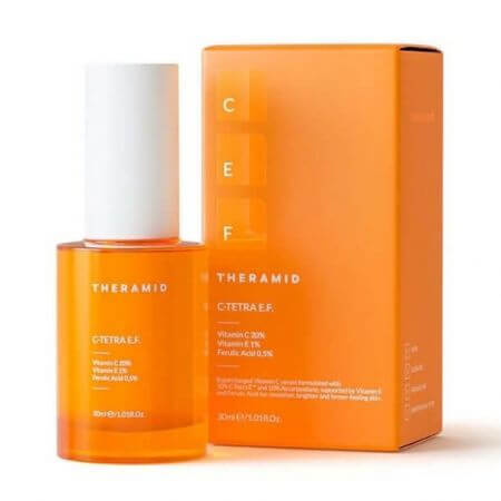 Serum antioxidant cu vitamina C C-TETRA E.F., 30 ml, Theramid