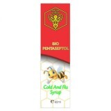 Sirop Bio Pentaseptol Cold and Flu Honeydew & Manuka Honey Blend MGO 500, 60 ml, Alcos Bioprod
