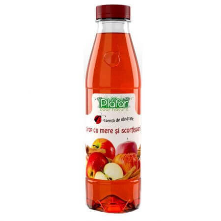 Sirop cu mere si scortisoara fara zahar, 500 ml, Plafar