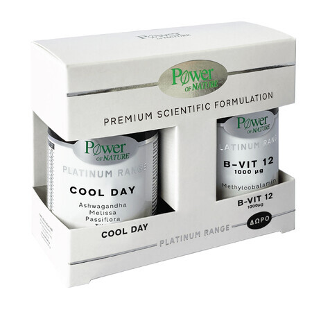 Pachet Cool Day 30 capsule + Vitamina B12 1000μg 20 tablete, Power of Nature