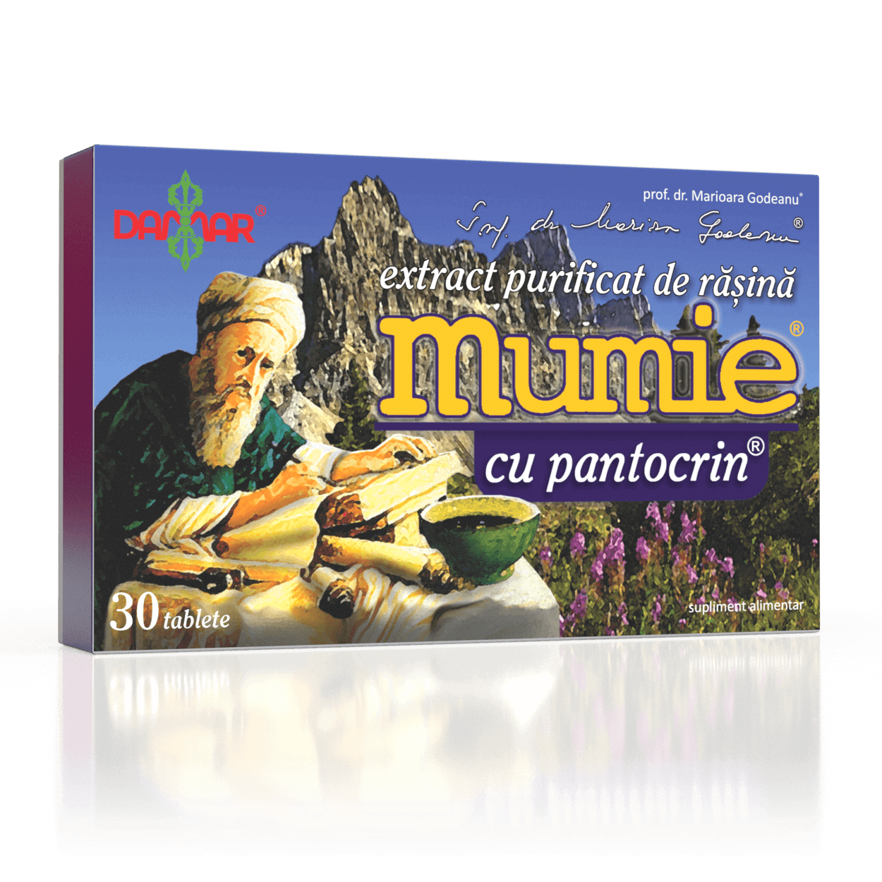 Extract purificat de rășină - Mumie cu Pantocrin, 30 tablete, Damar General Trading