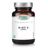 Vitamina D3 2000iu D-Vit3 Platinum, 60 tablete, Power of Nature