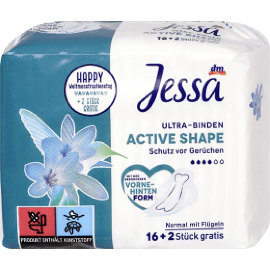 Jessa Absorbante ultra Active Shape, 18 buc