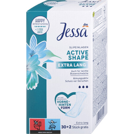 Jessa Absorbante zilnice extra lungi Active Shape, 32 buc