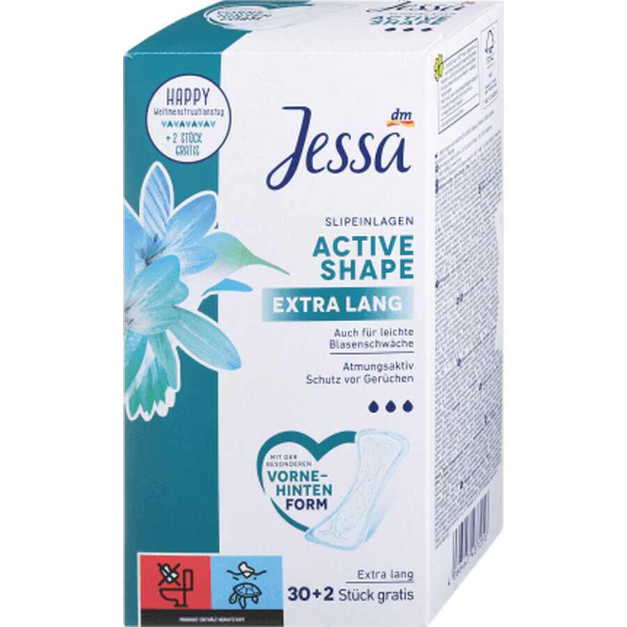 Jessa Absorbante zilnice extra lungi Active Shape, 32 buc