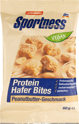 Sportness Gustare proteică de ovăz cu unt de arahide, 60 g