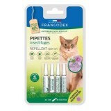 Pipete repelente antiparazitare cu geraniol pentru pisici sub 2 kg, 4 X 1 ml, Francodex