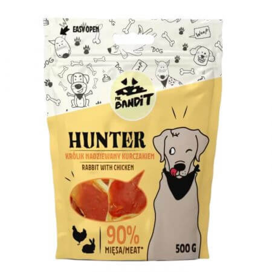 Recompense cu iepure si pui pentru caini Hunter Rabbit with Chicken, 500 g, Mr. Bandit