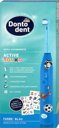 Dontodent Periuță de dinți cu baterii Active Young albastru, 1 buc