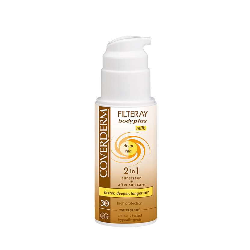 Filteray Body Plus Deep Tan Milk Spf 30, 150 ml, Coverderm