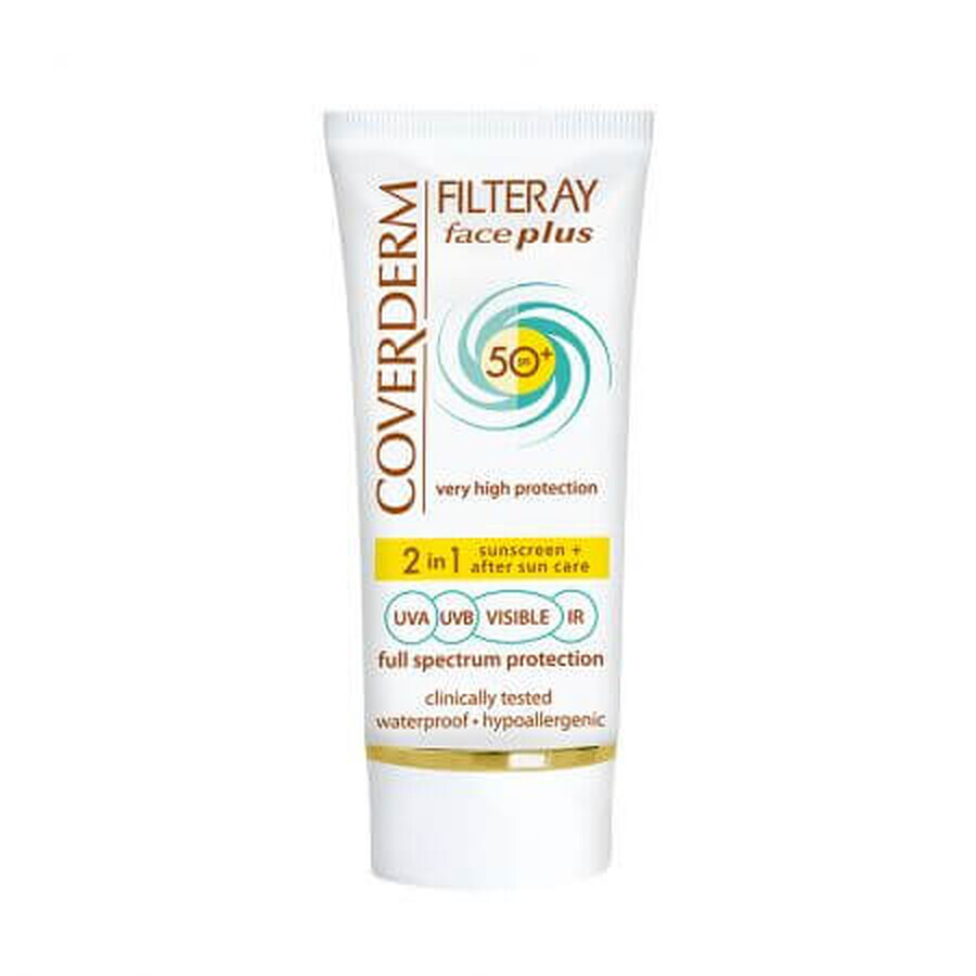Filteray Face Spf 50 Dry/Sensitive, fara nuanta, 50 ml, Coverderm