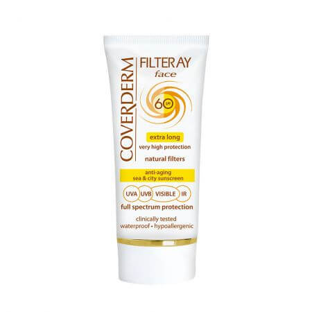 Filteray Face Spf 60, soft brown, 50 ml, Coverderm