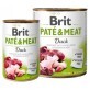 Hrana cu rata pentru caini Pate &amp; Meat, 800 g, Brit