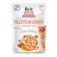 Hrana umeda cu fileuri de pui pentru pisici Brit Care Fillets in Gravy Choice Chicken, 85 g, Brit