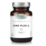Zinc Plus C + Vitamina C Platinum, 30 tablete, Power of Nature