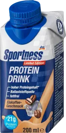 Sportness Băutură proteică cu aromă de cafea cu gheață, gata de băut, 200 ml