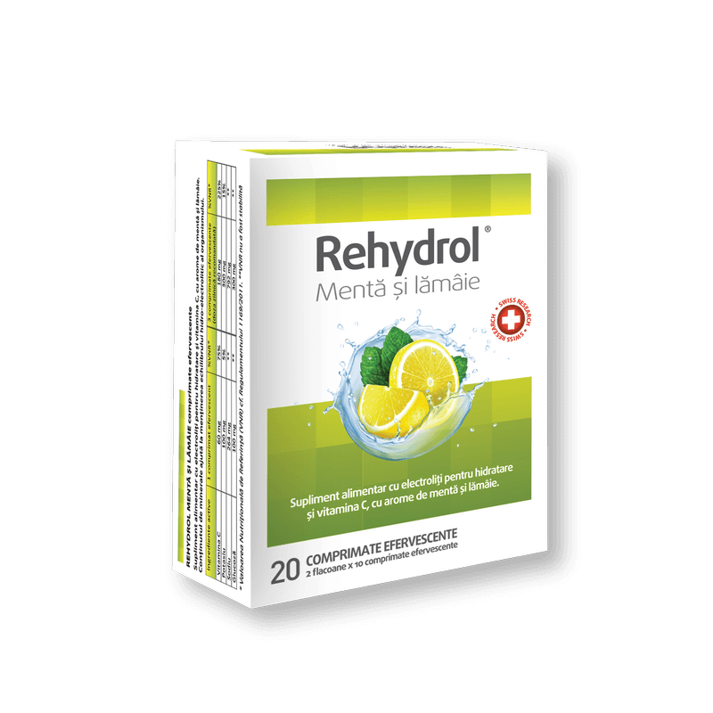 Rehydrol Menta si Lamaie 2fl x 10cpr.eff MBA Pharma
