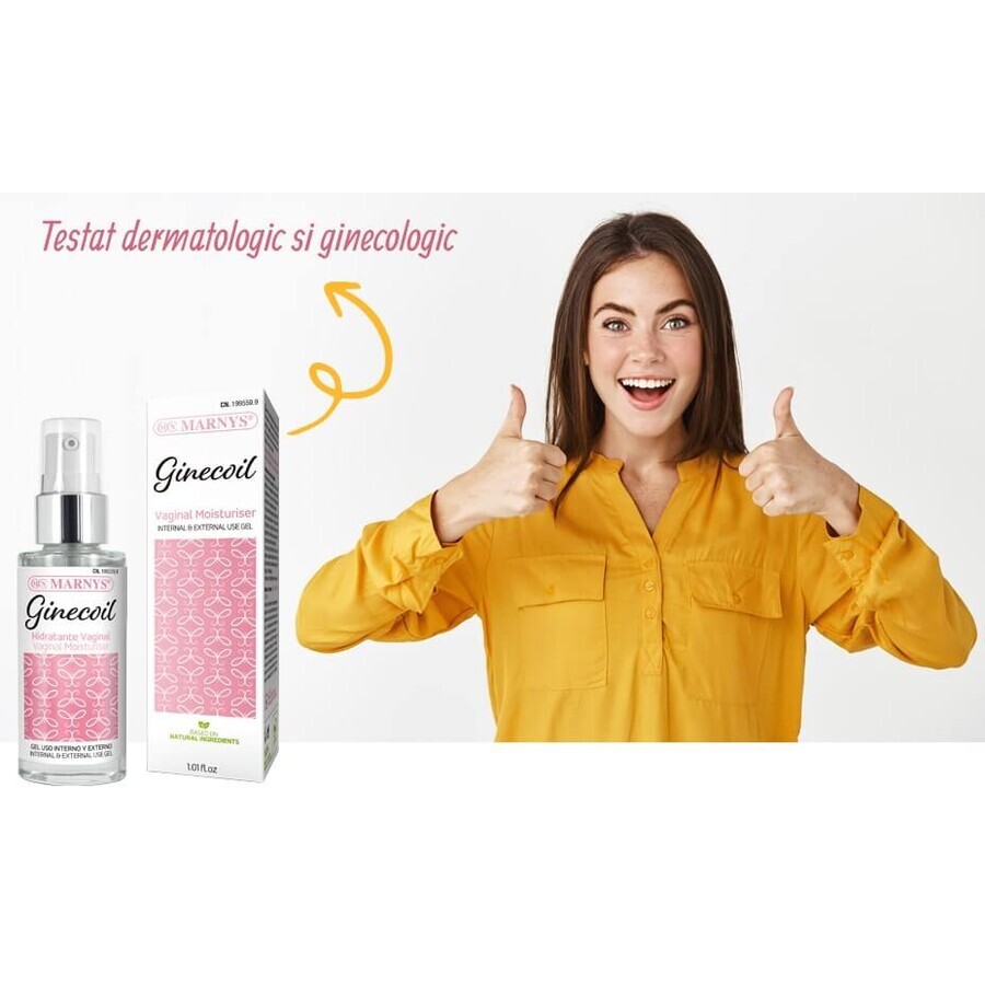 GINECOIL – Gel intim hidratant pentru uscăciunea vaginală – Sticlă cu 30 ml, Marnys