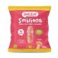 Pufuleti Smilitos Bio cu ulei de masline, banane si capsuni, +6 luni, 25 g, Smileat
