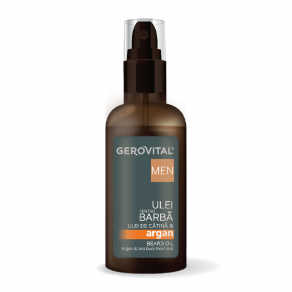 Ulei pentru barba cu ulei de catina si argan, 100 ml, Gerovital Men