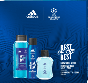 Adidas Set UEFA 9 apă de toaletă + deodorant + gel de duș, 1 buc