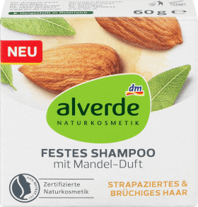 Alverde Naturkosmetik șampon solid cu migdale, 60 g