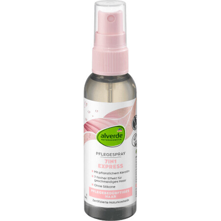 Alverde Naturkosmetik Spray îngrijire păr 7 în 1 express, 75 ml
