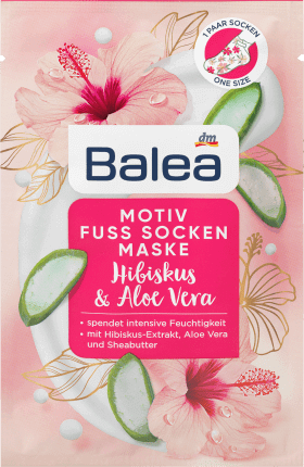 Balea Mască picioare cu hibiscus și aloe vera, 1 buc