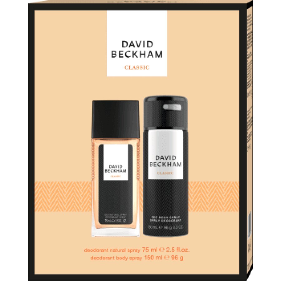 David Beckham Set cadou deodorant natural spray +deodorant, 1 buc
