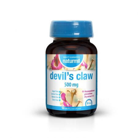 Devil\'s Claw, 500 mg, 90 tablete, Naturmil