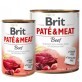 Hrana umeda cu vita pentru caini Pate &amp; Meat, 800 g, Brit