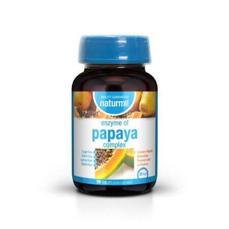 Papaya Complex Enzymes, 90 tablete, Naturmil