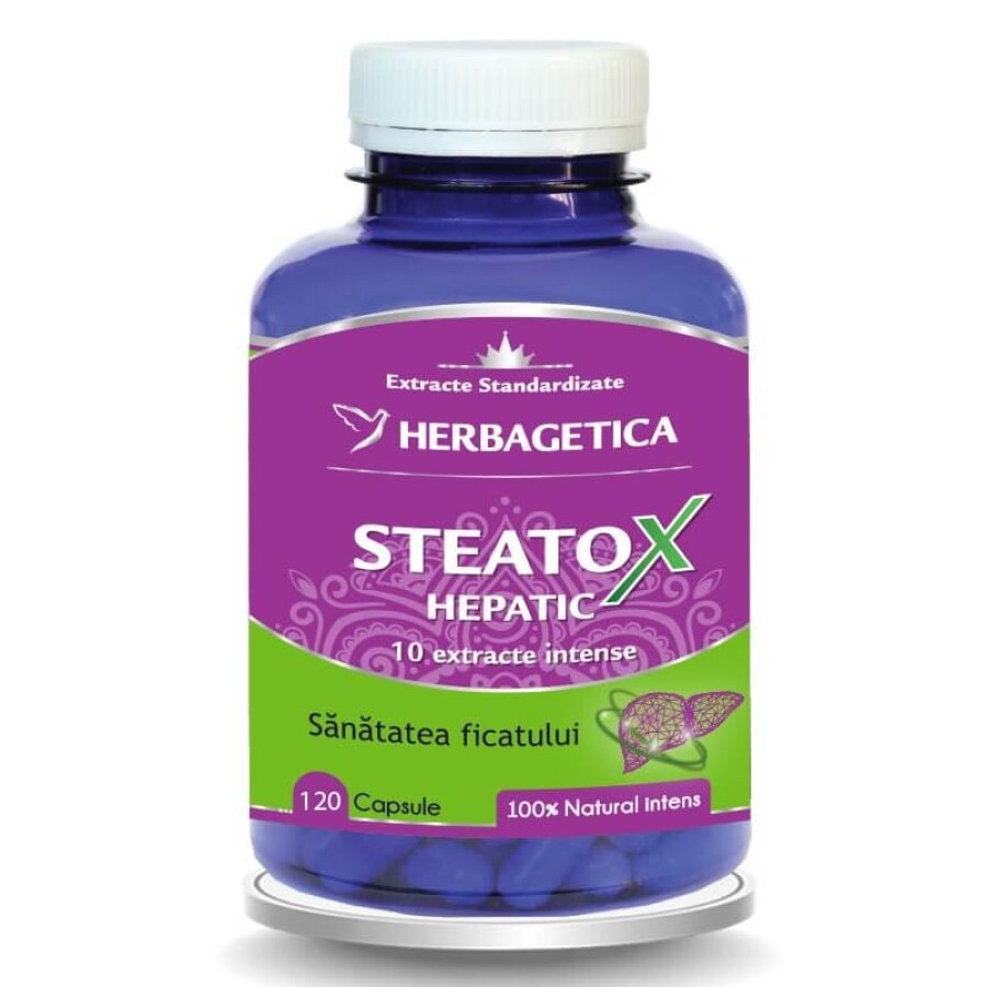 Steatox Hepatic, 120 capsule, Herbagetica