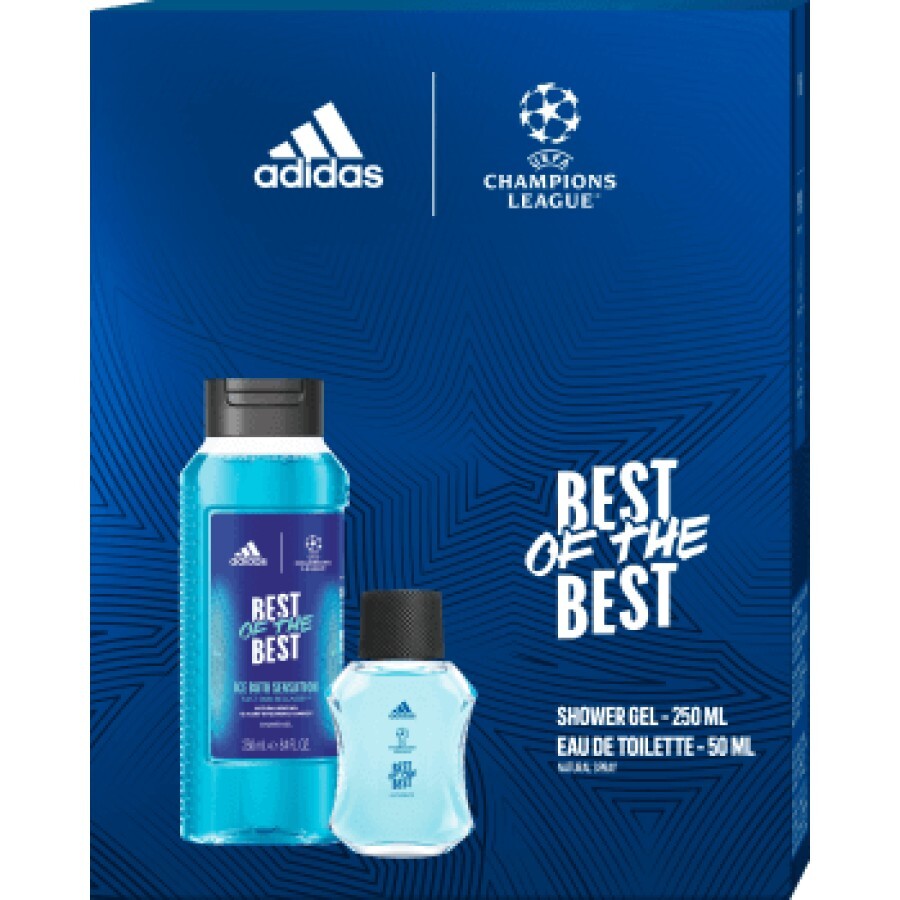 Adidas Set UEFA 9 apă d toaletă + gel de duș, 1 buc