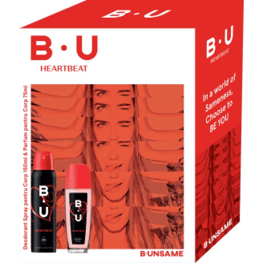 B.U. Set cadou deodorant natural spray + deodorant spray, 1 buc