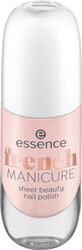 Essence Sheer Beauty lac de unghii french 01 Peach Please, 8 ml