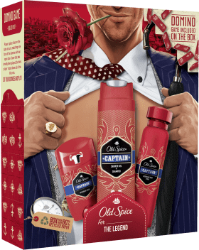 Old Spice Set Captain deodorant spray + gel de duș + deodorant stick, 1 buc