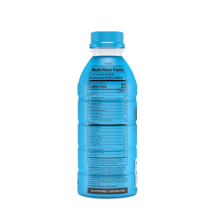 Bautura pentru rehidratare cu aroma de zmeura albastra Prime Hydration, 500 ml, GNC