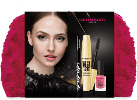 Dermacol Set cadou Mascara Mega Lash +Eyeliner Precise + Lac de unghii 5 Days Stay #53 Eternity, 24,5 g
