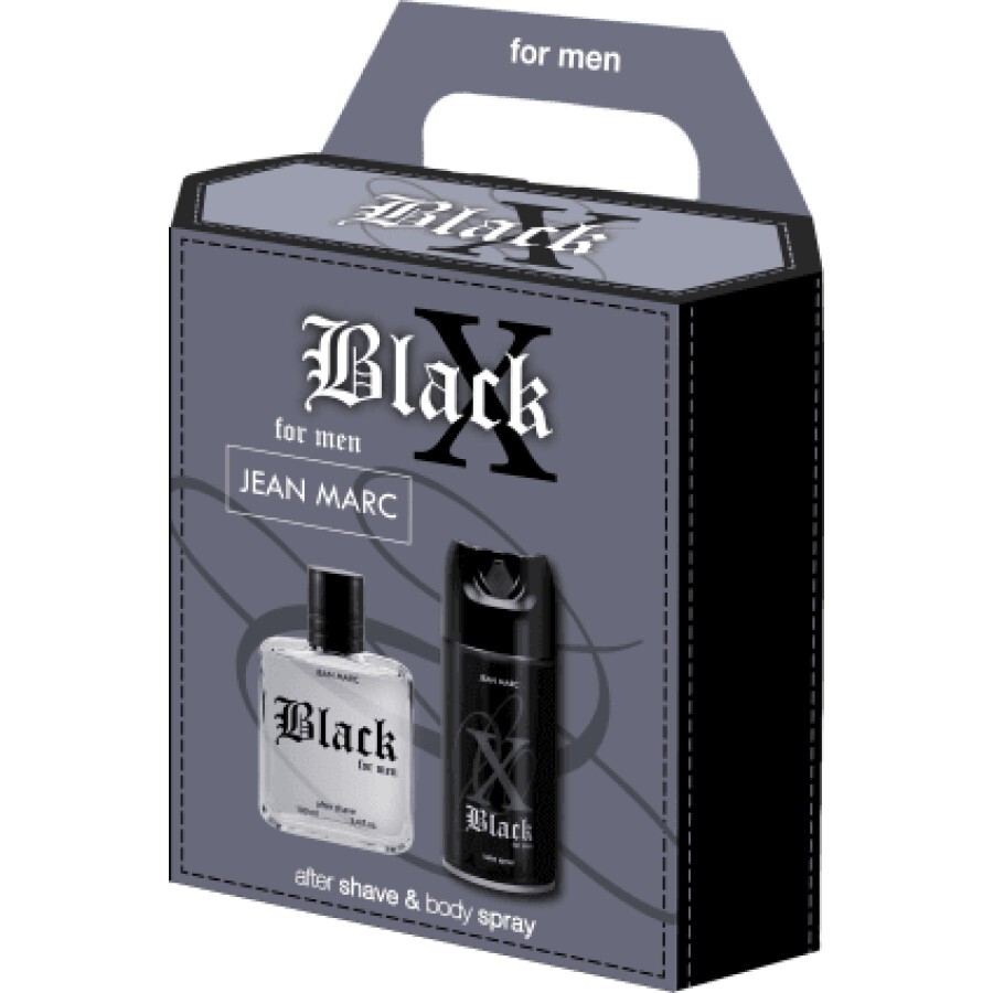 Jean Marc Set cadou X-Black after shave + deodorant, 1 buc