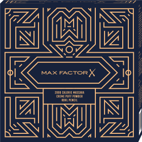 Max Factor Set cadou Mascara 2000 CALORIE + Creion de ochi KOHL +Pudră CREME PUFF, 1 buc