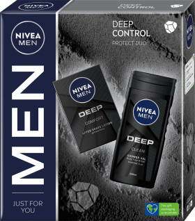 Nivea MEN Set cadou DEEP CONTROL loțiune dupăa ras + gel de duș, 1 buc