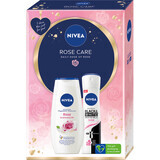 Nivea Set cadou Rose Care deodorant + gel de duș, 1 buc