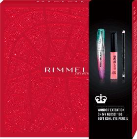 Rimmel London Set cadou Mascara WONDER ’EXTENSION + Creion KOHL +Luciu de buze OH MY GLOSS, 1 buc