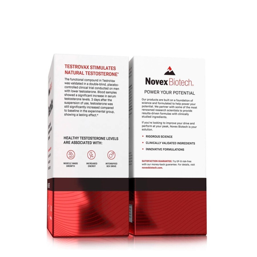Novex Biotech® TestroVax™, Formula pentru Sustinerea Productiei de Testosteron, 90 cps, GNC