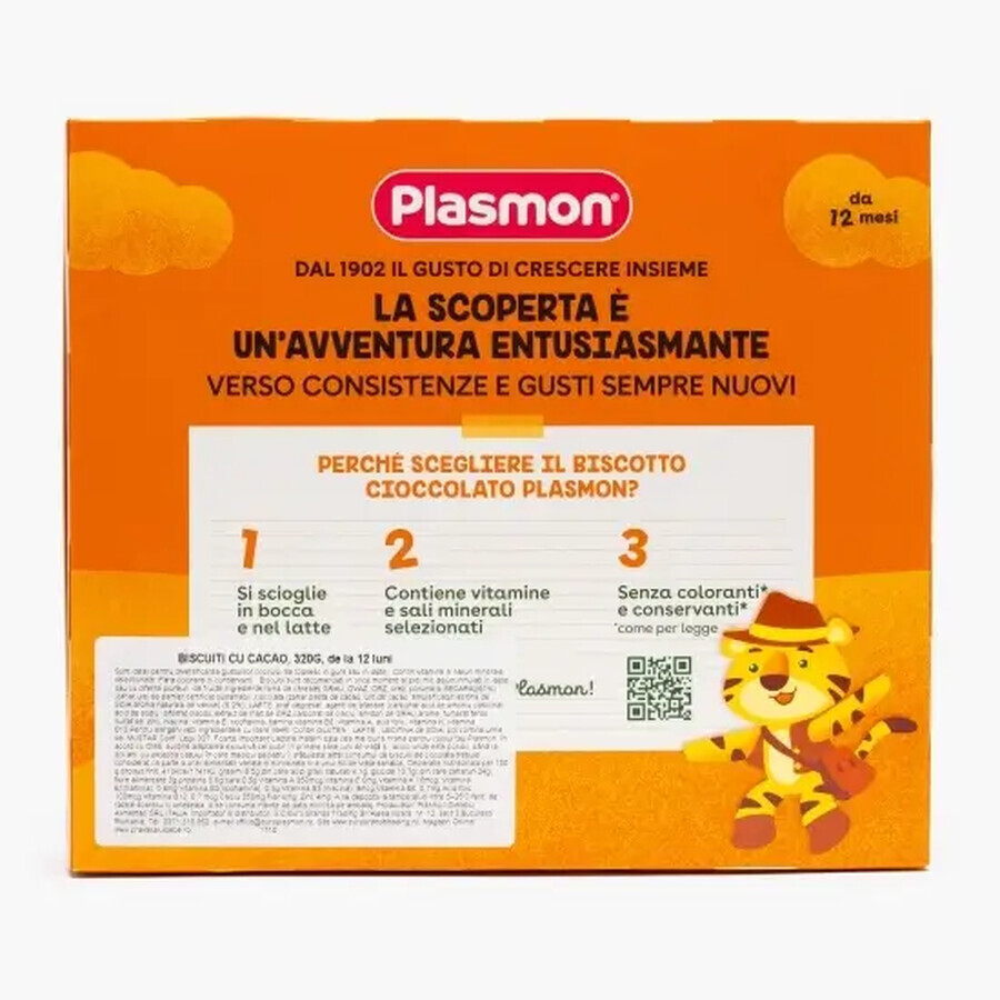 Cocoa biscuits, 320 g, Plasmon