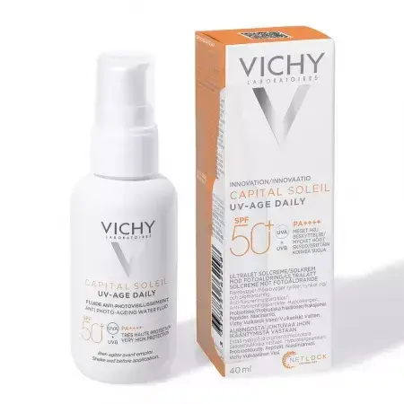 Vichy Capital Soleil  Fluid de protecție solară anti-ageing SPF 50+, 40 ml