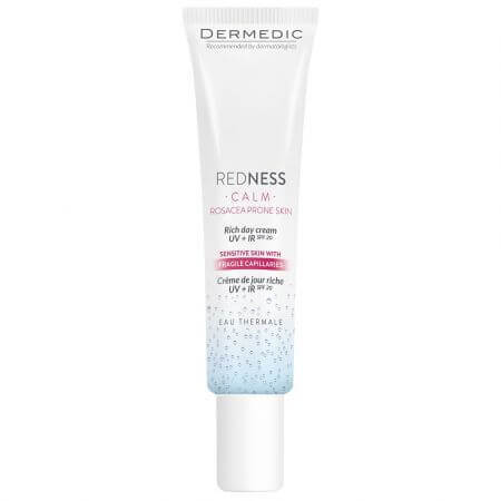 Dermedic Redness Calm Crema de zi UV+IR SPF 20 pentru piele cuperozica , 40 ml