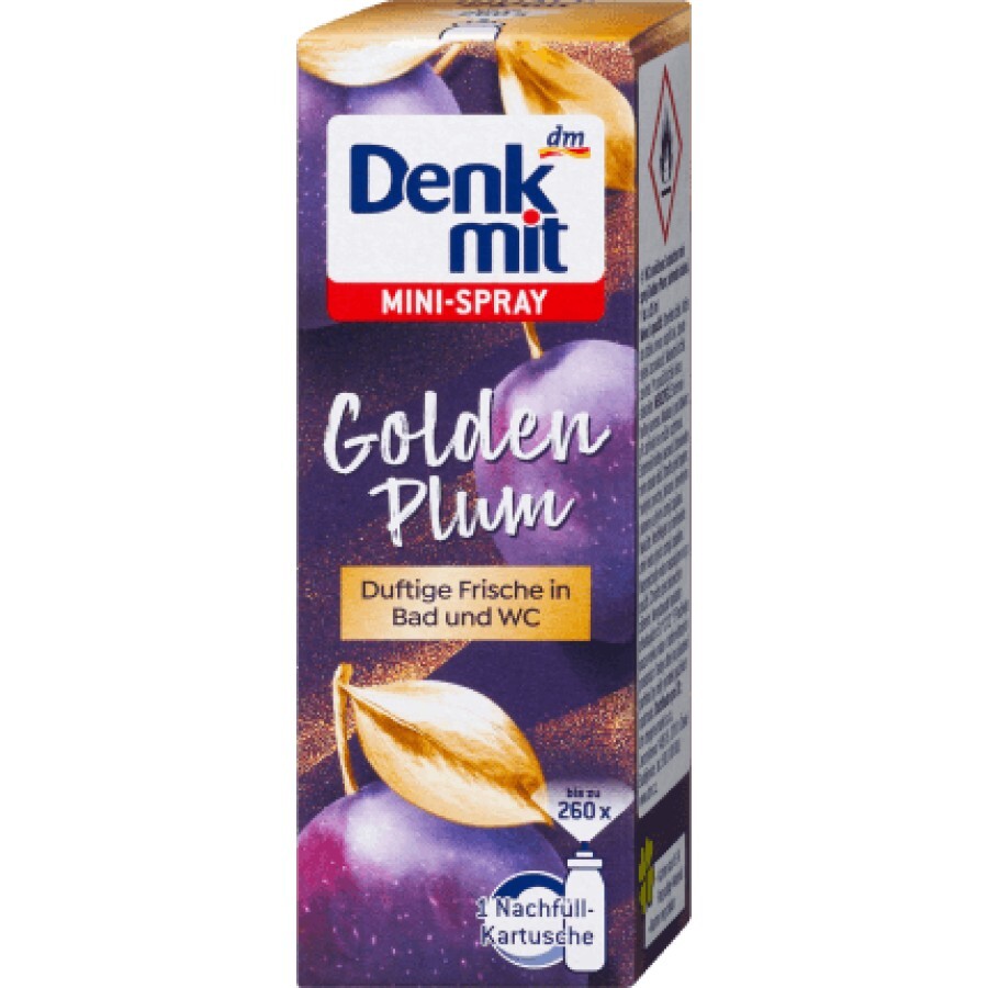 Denkmit Mini spray odorizant Golden Plum, 25 ml