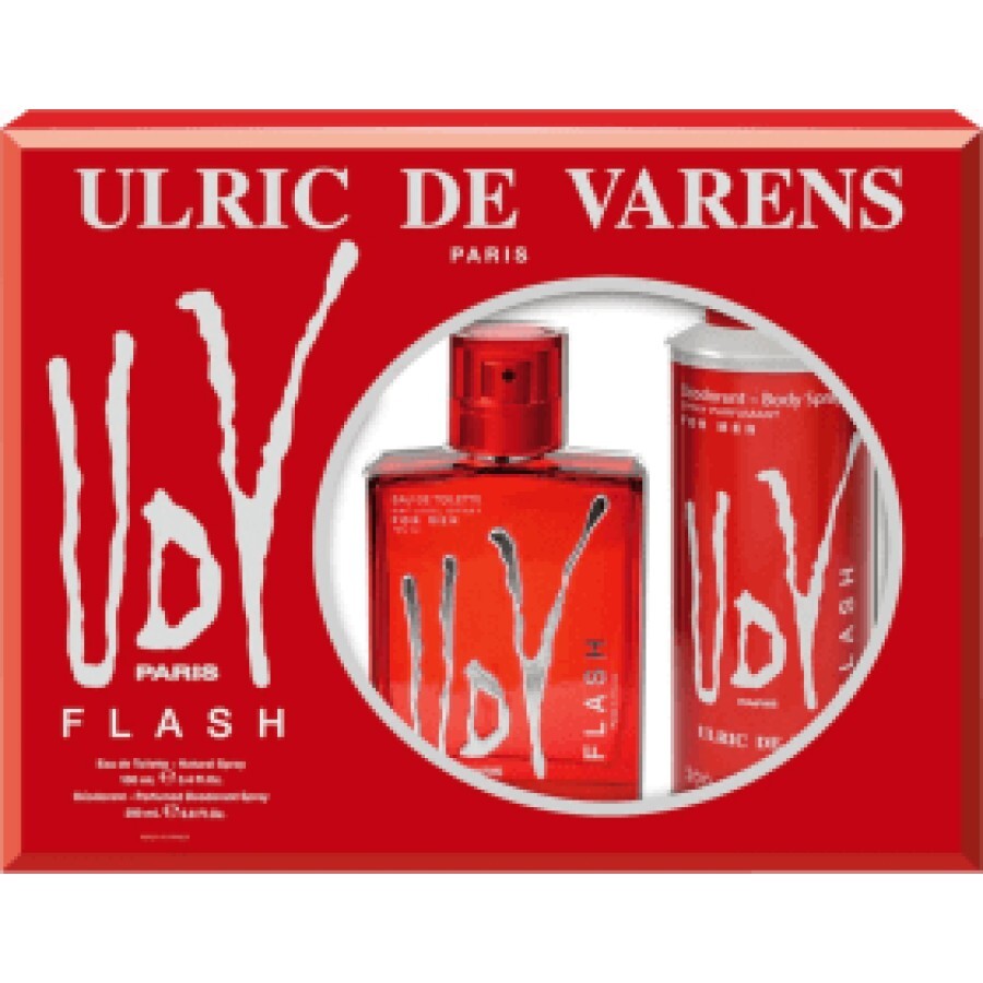 Ulric De Varens Set cadou FLASH apă de toaletă + deodorant spray